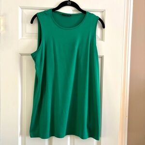 Eileen Fisher Vibrant Green Sleeveless Tunic